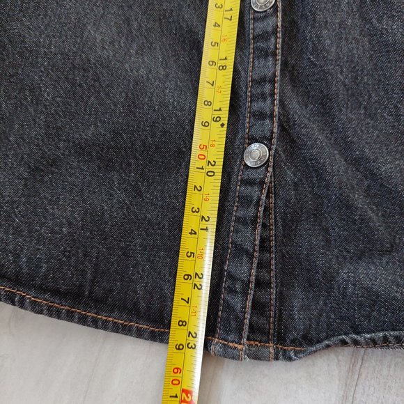 Esprit  Black Denim Jeans shirt, Cotton Black, Size 2 - Picture 6 of 7